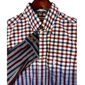 Ben Sherman Mens Engineered‎ House Check Shirt Button Down Casual Top SMALL